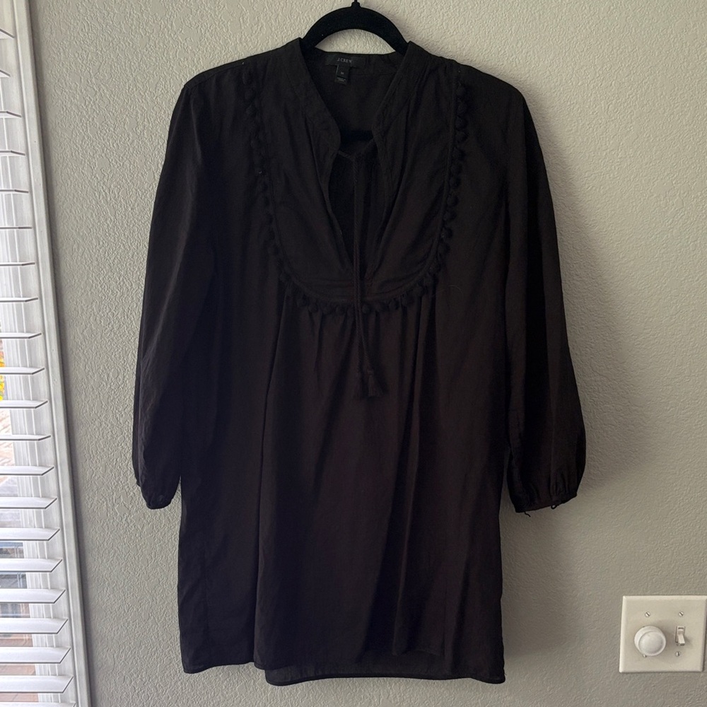 J. Crew Black Blouse tunic